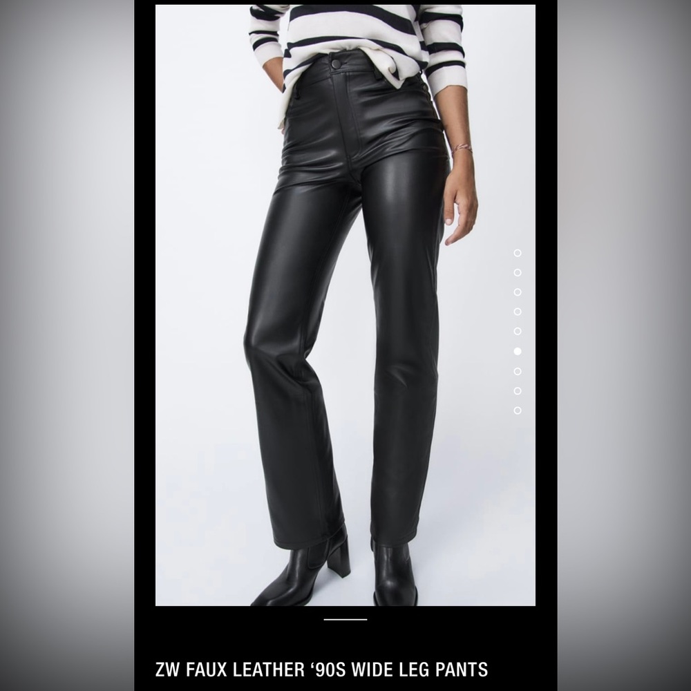 super cute zara leather pants! NWT
